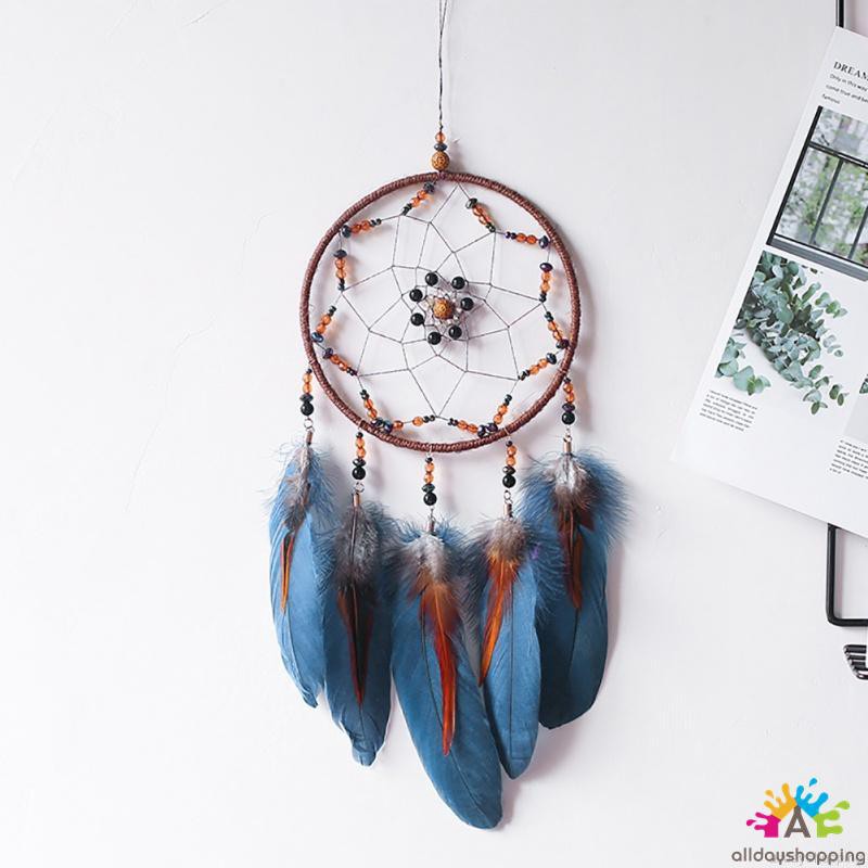 Dreamcatcher đính lông vũ dùng làm đồ trang trí