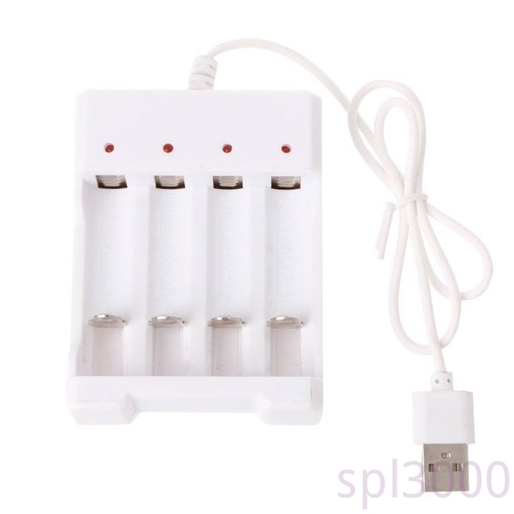 Đế sạc pin aaa aa 4 ngăn với mạch bảo vệ mạch ngắn giao diện USB