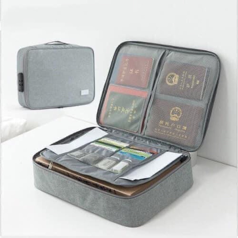 Vali, túi hộp đựng hồ sơ tài liệu giấy tờ kích thước 37.10.27cm giao ngẫu nhiên màu ghi, xanh, đen