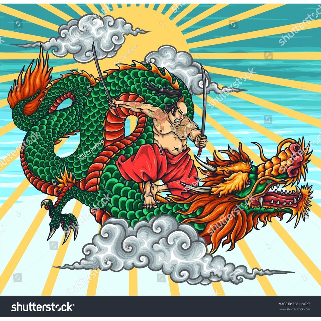 Tranh lụa 3d Samurai Nhật Bản SMRNB-02