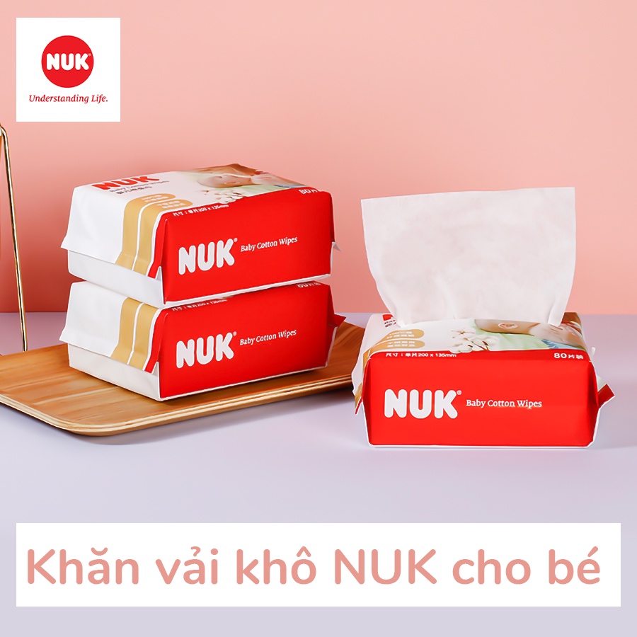 [Chính Hãng] Khăn vải khô đa năng NUK cho bé (80c)