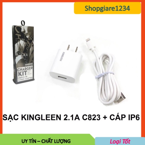 Bộ Sạc Nhanh 2.1A cho IP(Cốc sạc + Cáp Sạc)- Dùng cho IP6 7 8 plus 11 x xs max đến IP12 Pro Ma