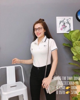 ÁO THUN CỔ NGẮN TAY NỮ