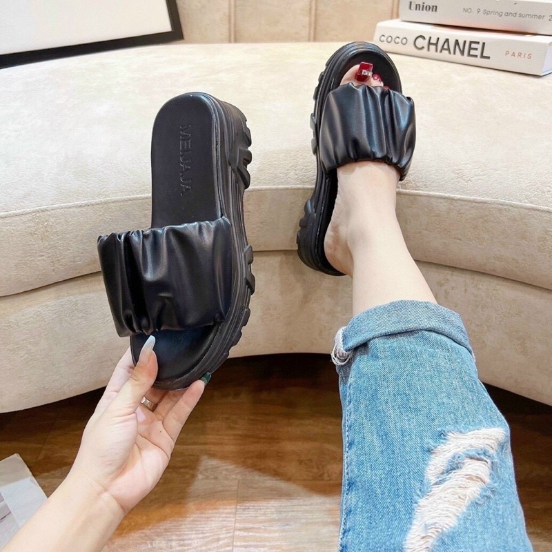 dép đế bằng 1 bản ngang đế 4 cm chất đẹp đế siêu nhẹ hot!!!