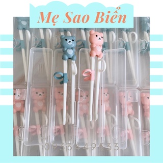 Đũa gấu cho bé tập gắp (có kèm hộp đựng)