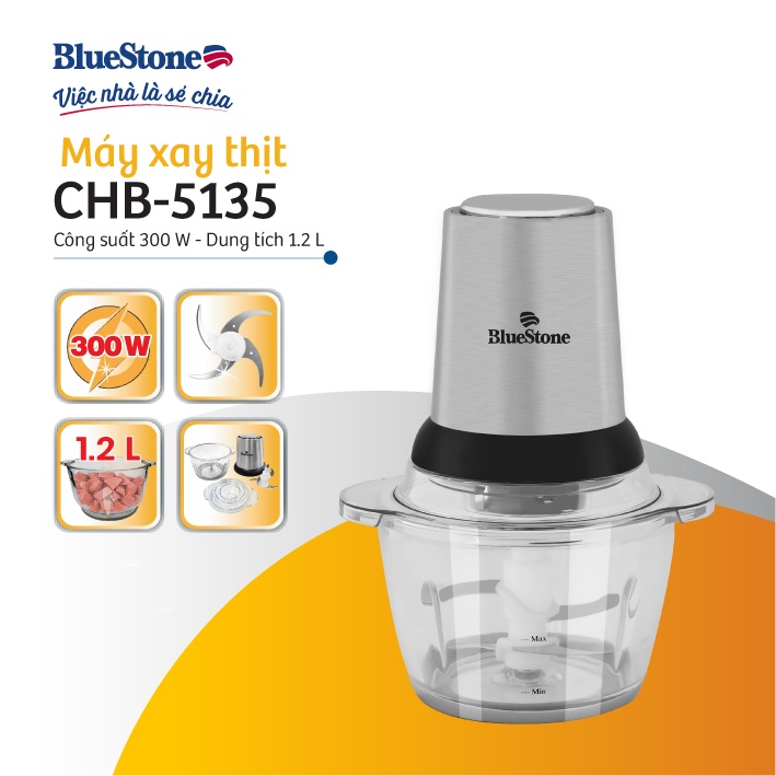 Máy Xay Thịt Bluestone CHB-5135,Công Suất 300W, Bảo Hành Chính Hãng 2 Năm
