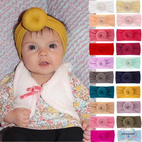 Khăn Turban cài tóc phối nơ cho bé gái