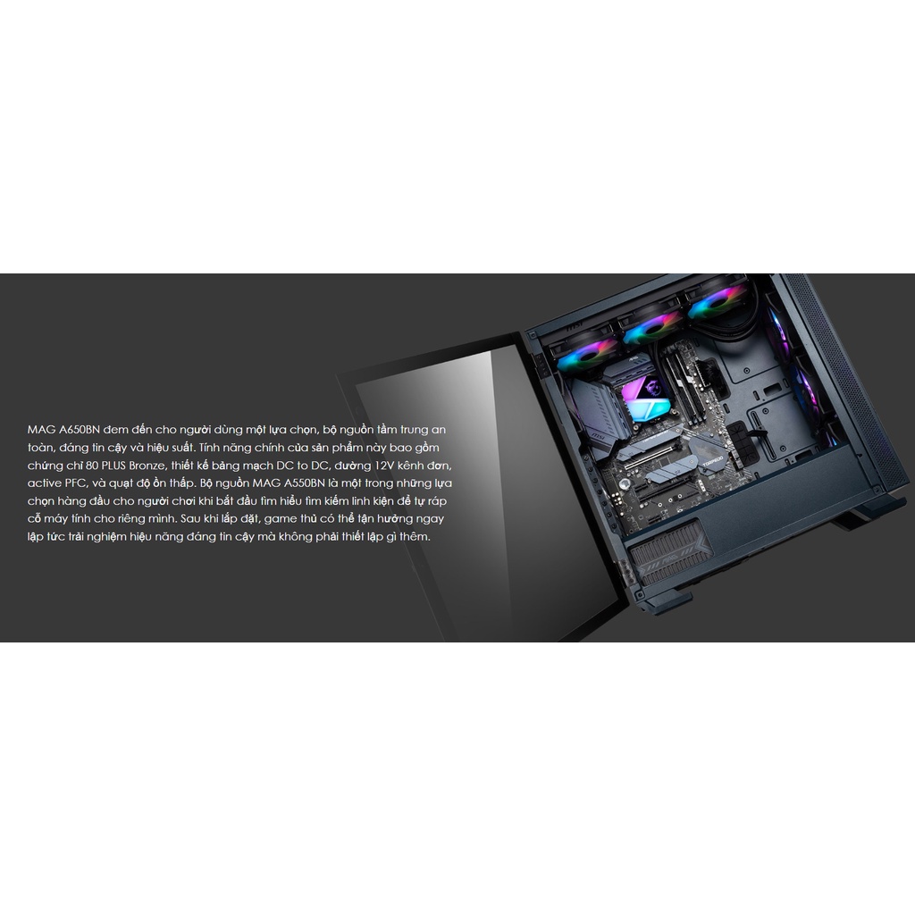 Nguồn máy tính MSI MAG A650BN 650Watt 80 Plus Bronze