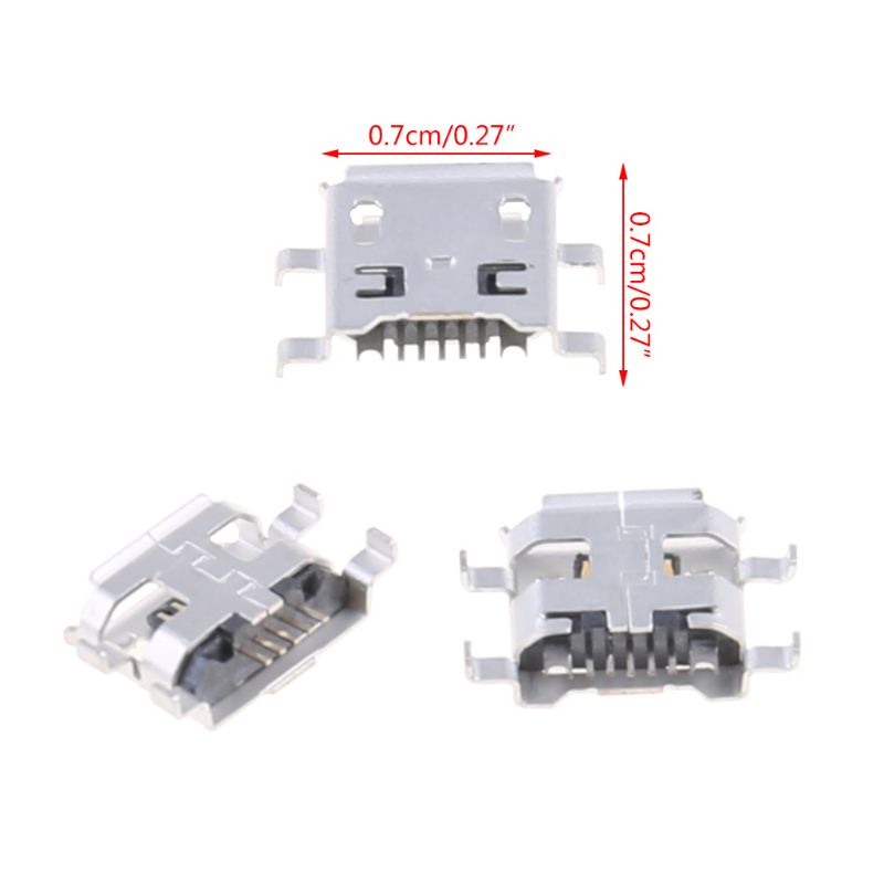 Set 10 Đầu Nối Micro USB Type B 5Pin 0.72mm Chuyên Dụng Cho Điện Thoại / Máy Tính Bảng