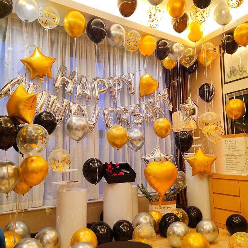 [Ảnh thật] Set trang trí đẹp lung linh kỷ niệm tình nhân happy anniversary (COMBO 166)