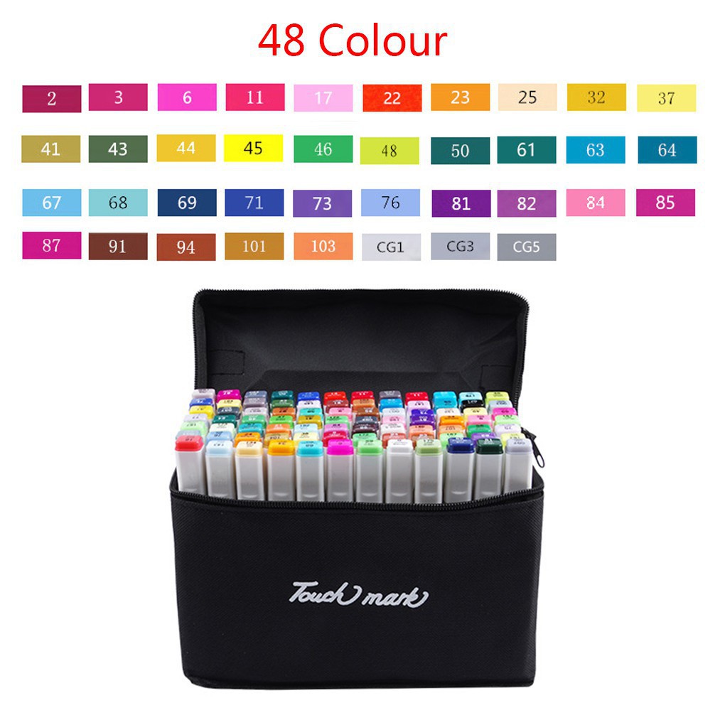 Bút màu Túi Vải Bộ 30/60/80 màu,vẽ anime phong cảnh