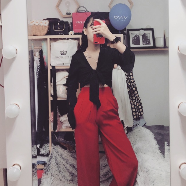 Set cột nơ quần suông