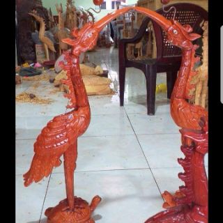 Hạc thờ gỗ mít ta cao 61