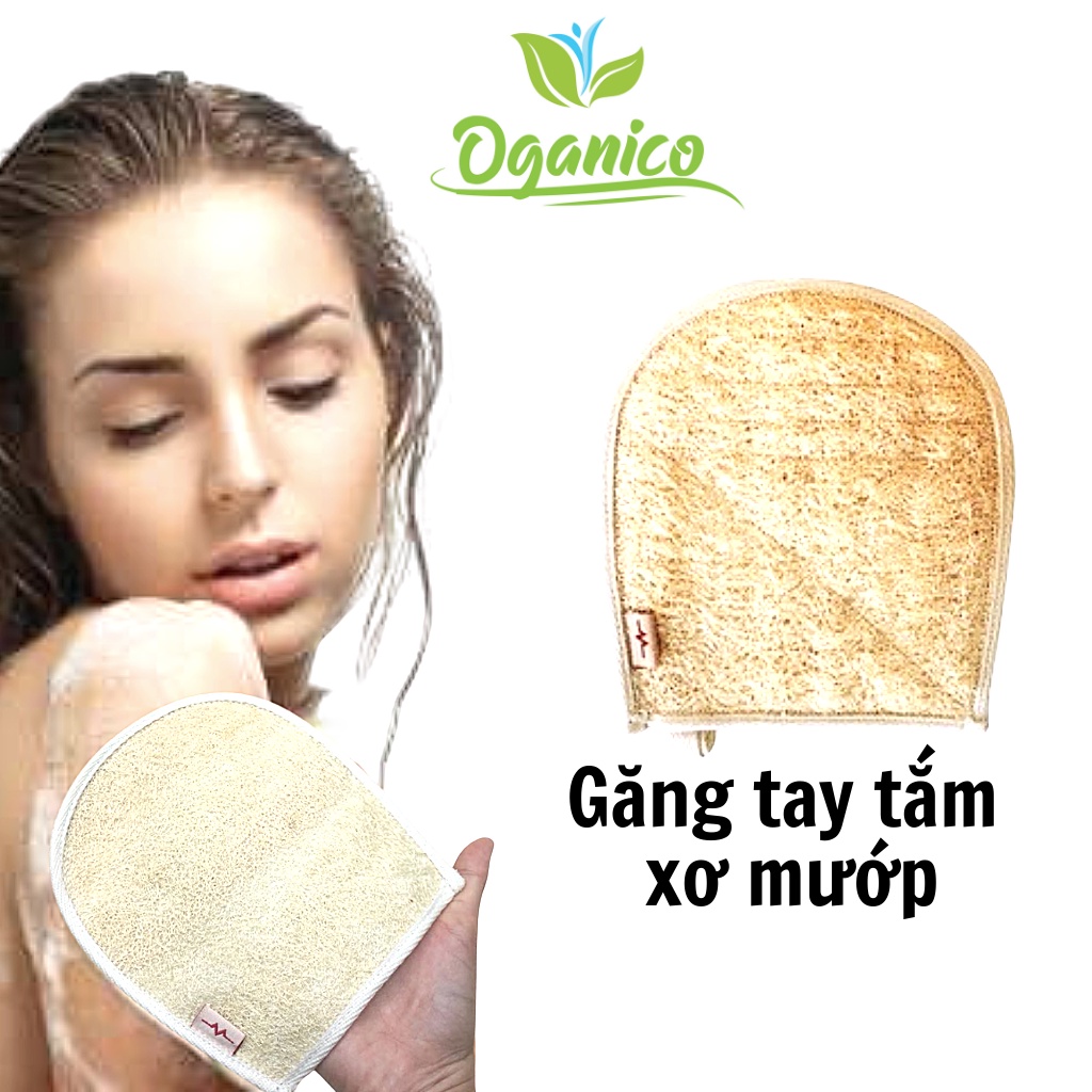 Găng tay tắm Tẩy Da Chết / Bao tay tắm Tẩy Da Chết, Xơ Mướp Tự Nhiên, Hàng VNXK, Nhật, Mỹ, Hàn, Ba Lan