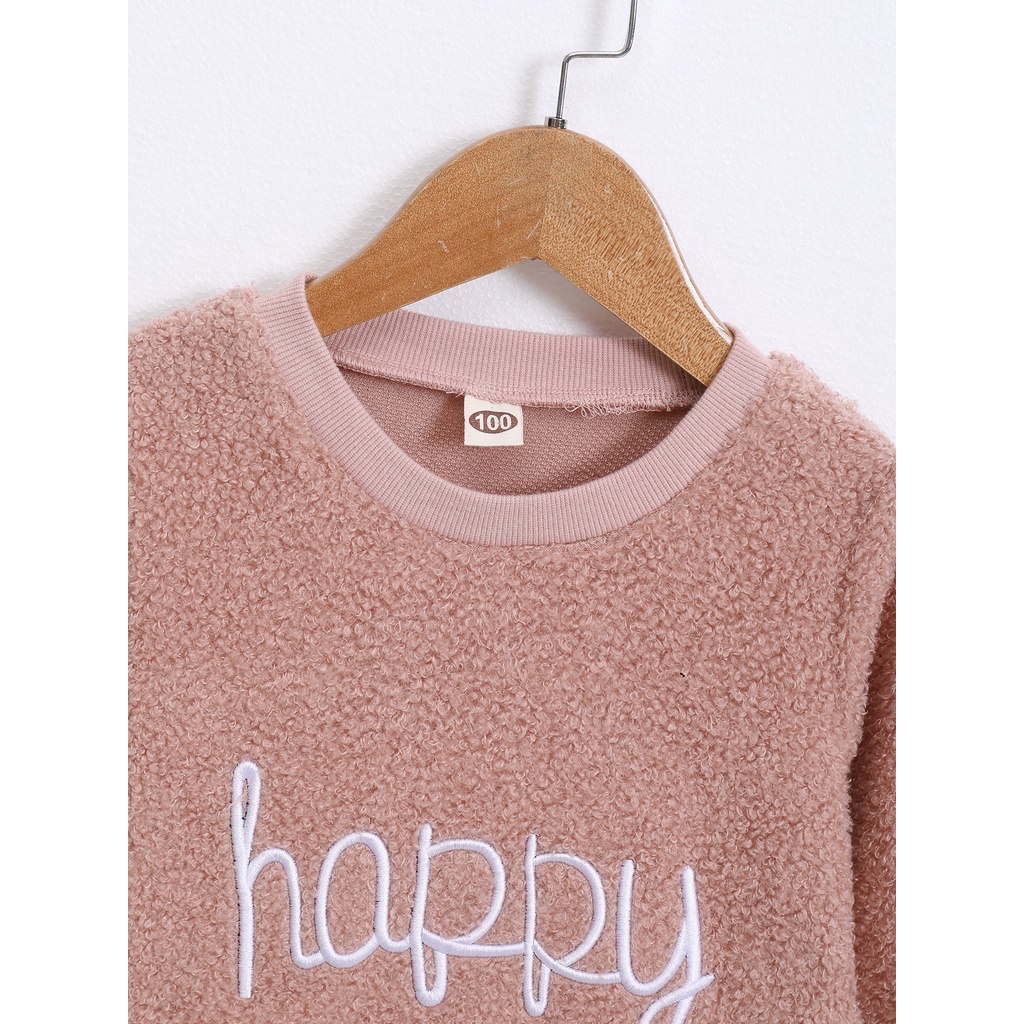 Đầm thời trang Mikrdoo vải cotton lông cừu tay dài phong cách mùa thu ấm áp dành cho bé