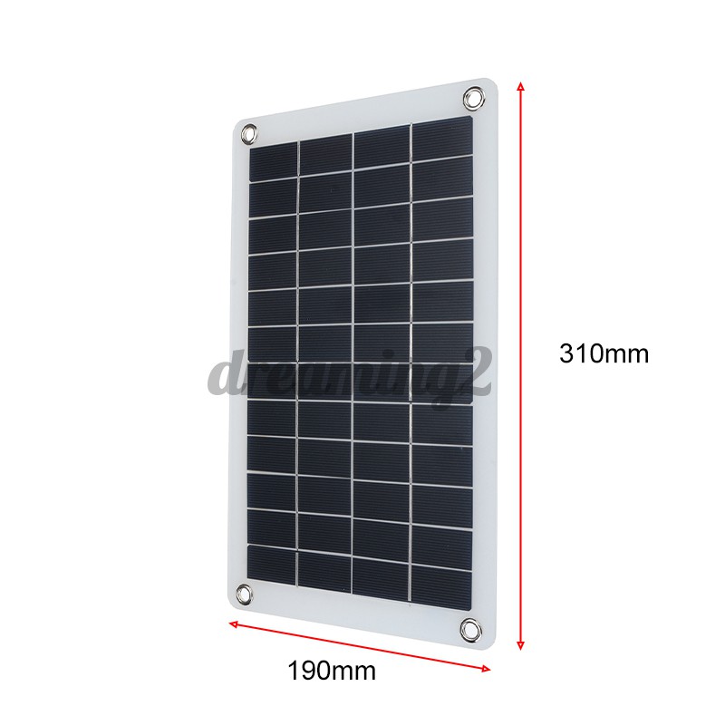 30W High Efficiency 12V Solar Panel Battery Charger Clip For Car RV Boat Outdoor