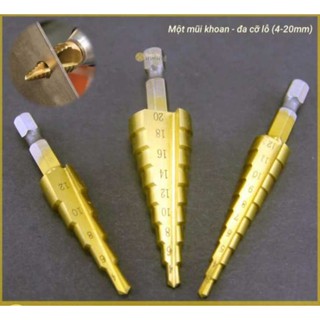Mũi Khoan Tháp - Phủ TITANIUM 4 - 20mm - HÀNG CAO CẤP CHUYÊN THÉP, INO