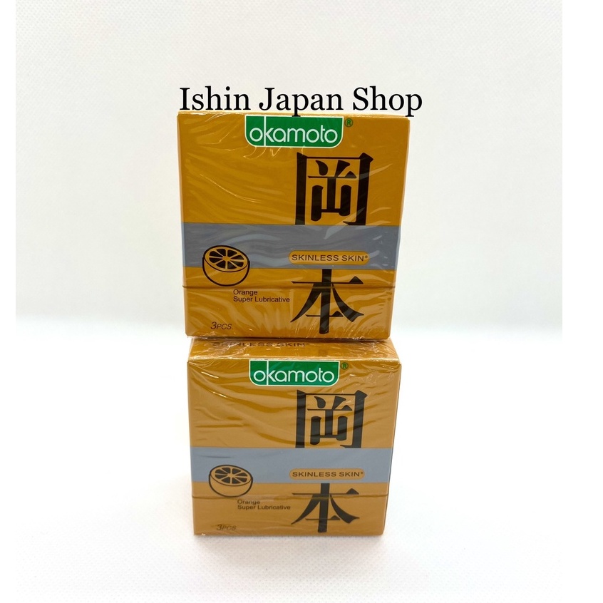 Bao Cao Su Okamoto Skinless Skin Orange Lubricated Hương Cam nhật bản