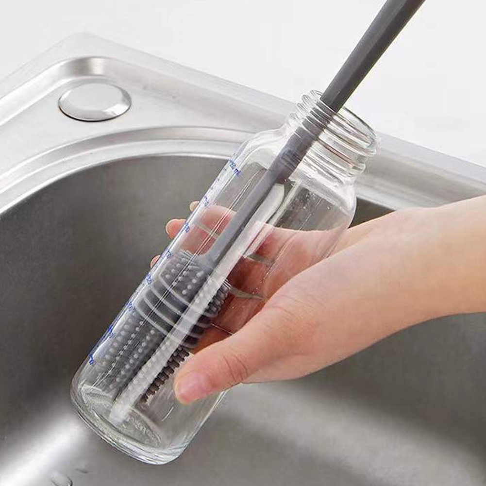 Bàn Chải Vệ Sinh Ly Cốc Thủy Tinh Cán Dài Tiện Dụng