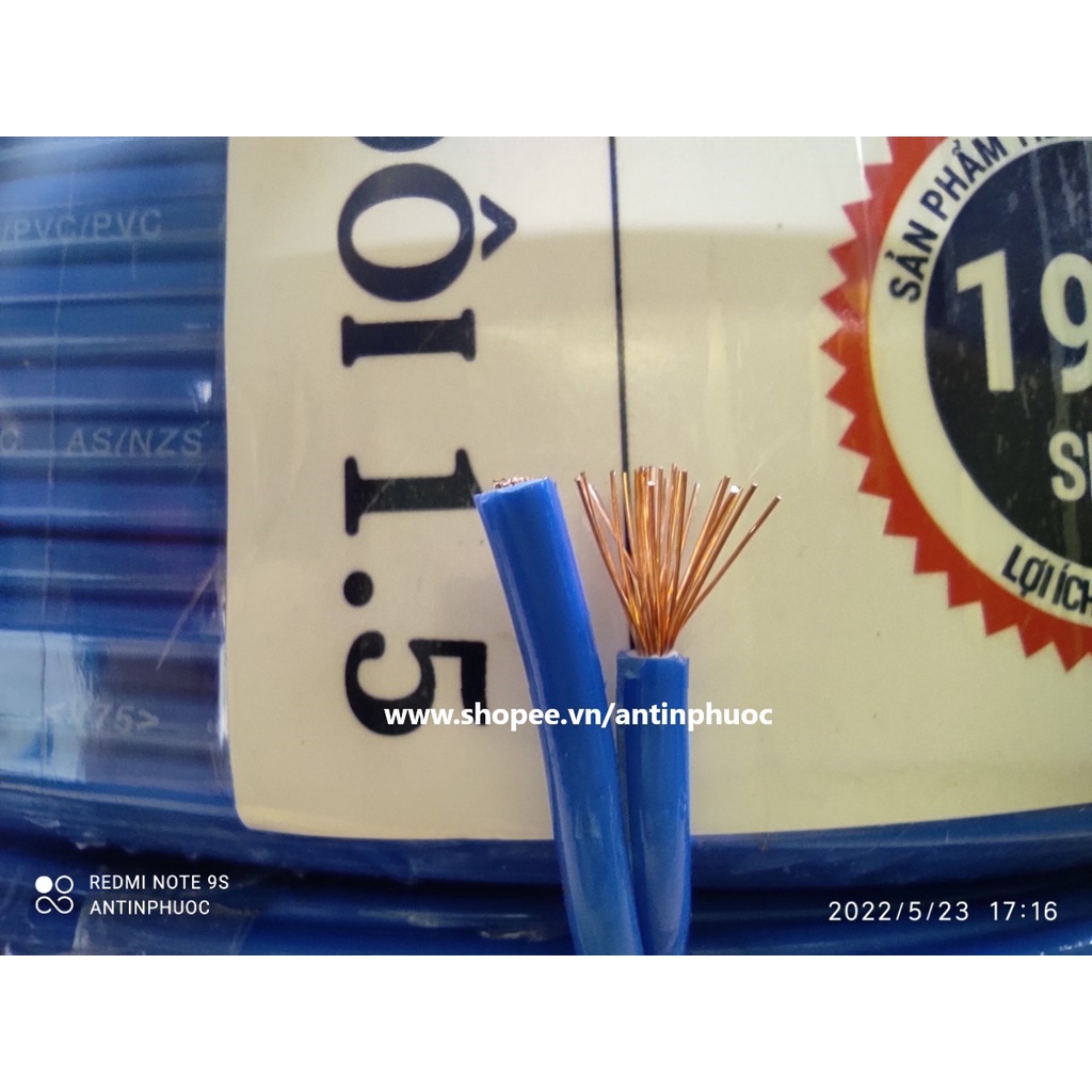 Dây điện đôi 2 x 1.5 mm2 VSTAR Vĩnh Thịnh ( Chính Hãng - Ruột đủ tiết diện ) - Dây điện sup đôi 1 lớp vỏ mềm nhiều sợi