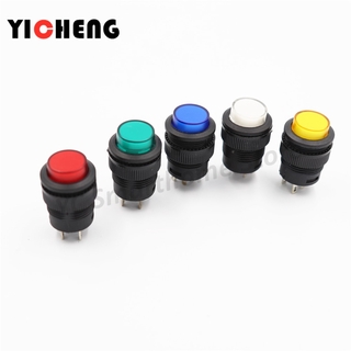Set 5 công tắc nút tròn r16-503 tự khóa 4 pin 2 pin 16mm có đèn led 3v