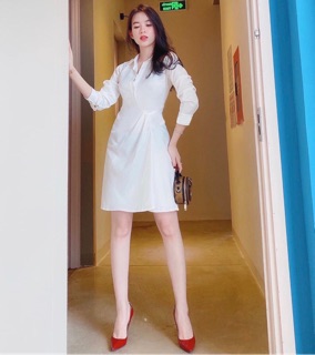 Đầm sm trắng tùng nhúng (kèm hình thật)