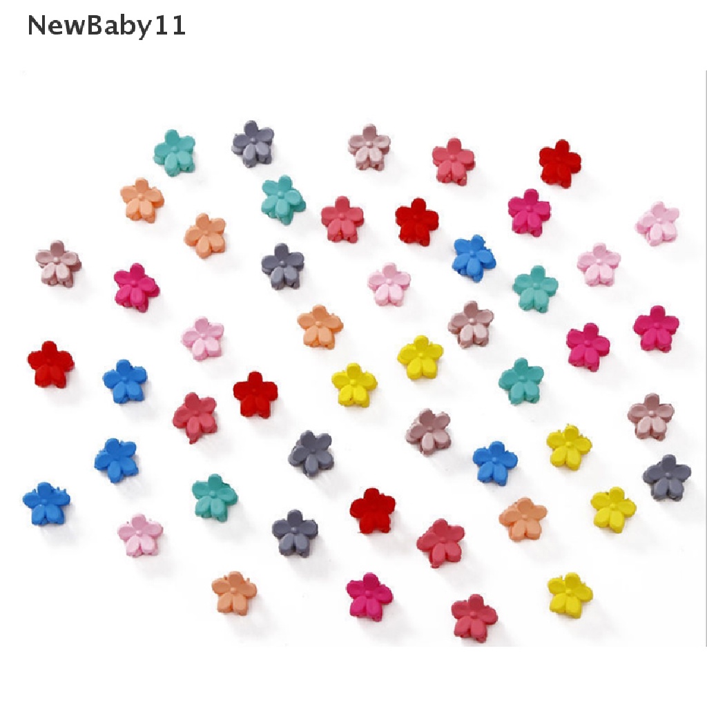 Bộ 50 Kẹp Tóc Càng Cua Đính Hoa Ngọt Ngào Cho Bé Gái .