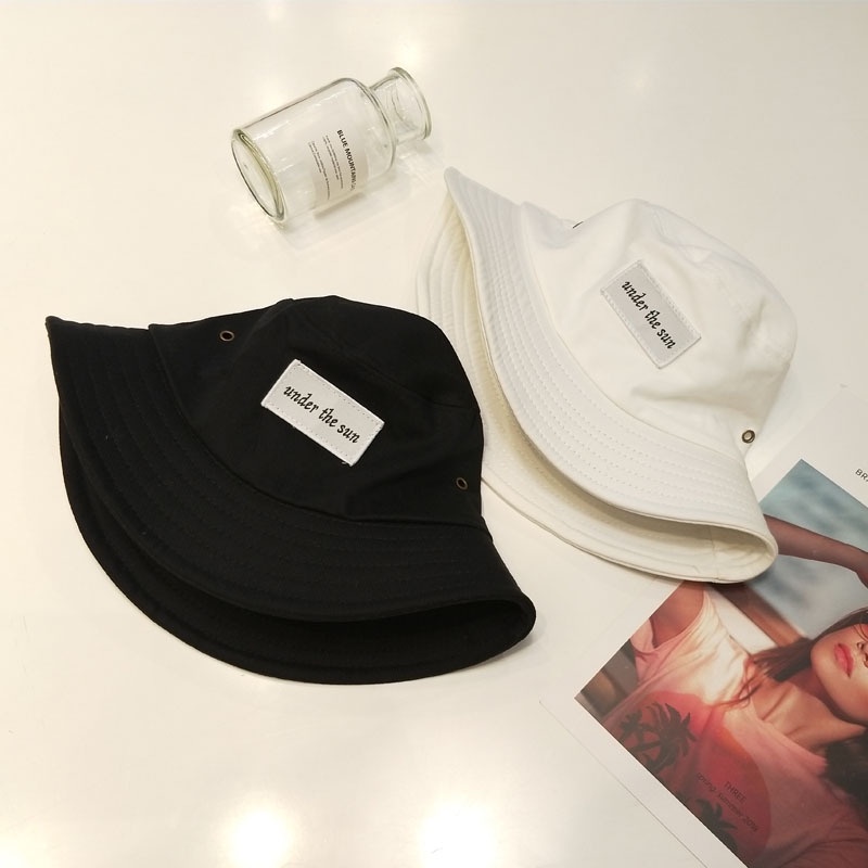 Mũ bucket vành tròn under the sun, nón tai bèo thời trang phong cách unisex nam, nữ hai màu đen, trắng - M24