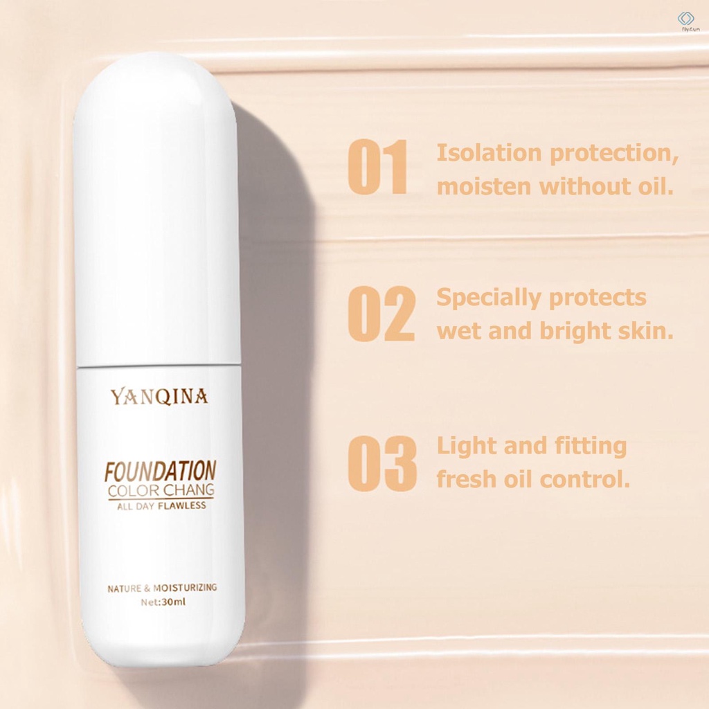 Kem nền BB dạng lỏng dưỡng ẩm che khuyết điểm kiểm soát dầu làm sáng tông màu da YANQINA 30ml
 | BigBuy360 - bigbuy360.vn