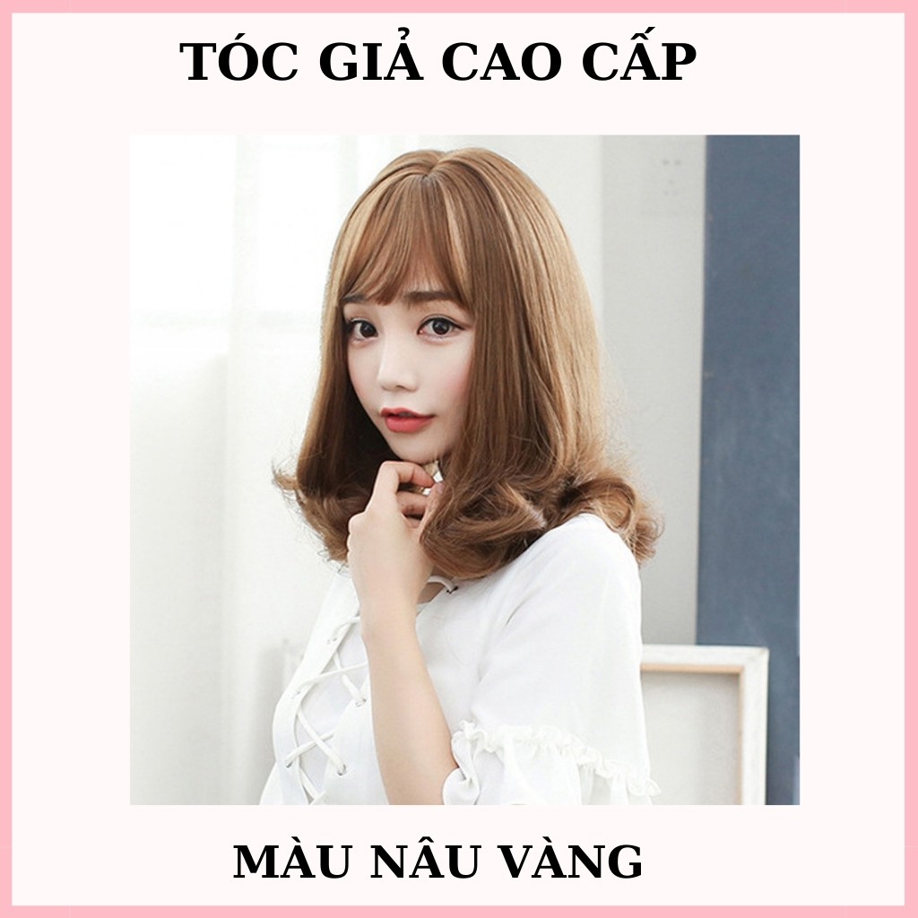 Tóc giả nữ nguyên đầu xoăn đuôi ngắn FREESHIP mã 1804