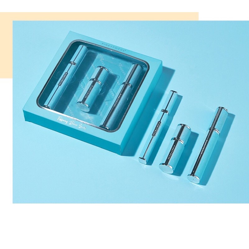 Set son mascara kẻ mắt Pinkyfocus vỏ nhung sang chảnh tiện lợi | BigBuy360 - bigbuy360.vn
