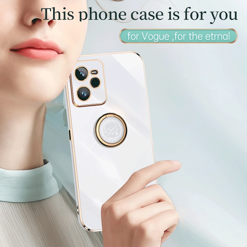 Ốp Điện Thoại Mềm Siêu Mỏng Có Vòng Đỡ 6D Cho Realme C55 C33 C30s C30 C25Y C35 C21Y C25 C25s C15 C12