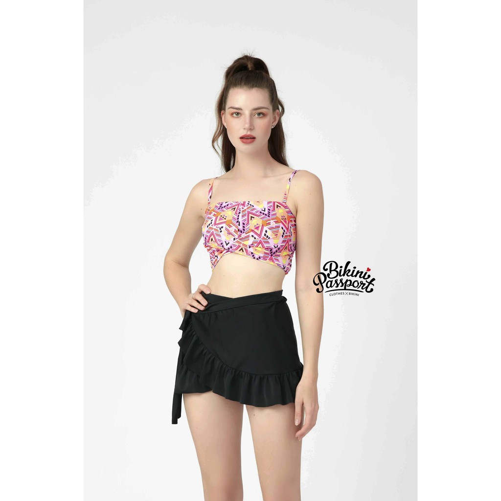 Áo bơi Nữ BIKINI PASSPORT kiểu dáng croptop hai dây- màu Hồng - BS371_PK