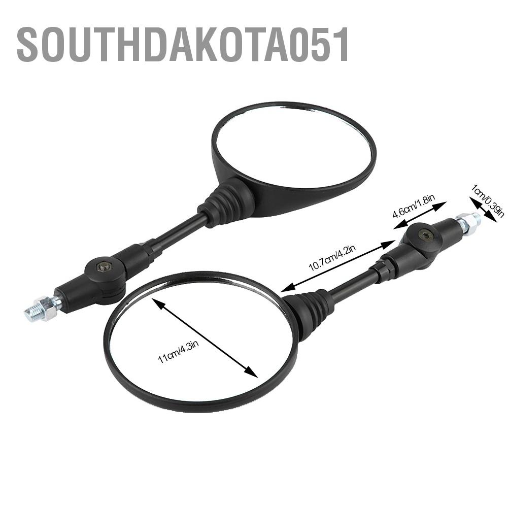 Cặp kính chiếu hậu tròn gập dành cho xe máy  Kawasaki KLX250 KL250 Southdakota051