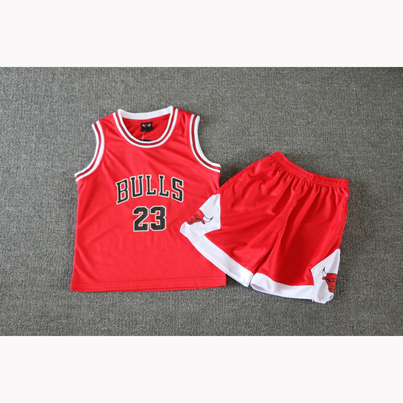 Bộ Đồng Phục Bóng Rổ Đội Chicago Bulls 23 Michael Jordan 3 Màu Cho Trẻ Em