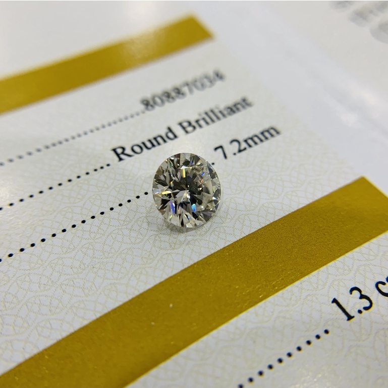 Kim cương nhân tạo Mỹ  Moissanite , giác cắt tròn chuẩn Kim cương