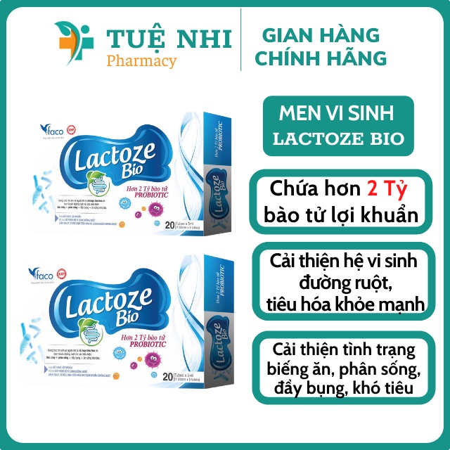 Men vi sinh Lactoze Bio Vifaco hỗ trợ cải thiện hệ vi sinh đường ruột - NT024