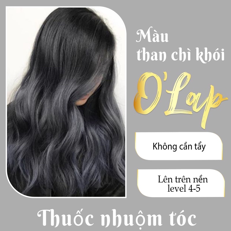 Thuốc Nhuộm Tóc Than Chì Ánh Khói Không Cần Tẩy Tại Nhà Chính Hãng Olap Ol24