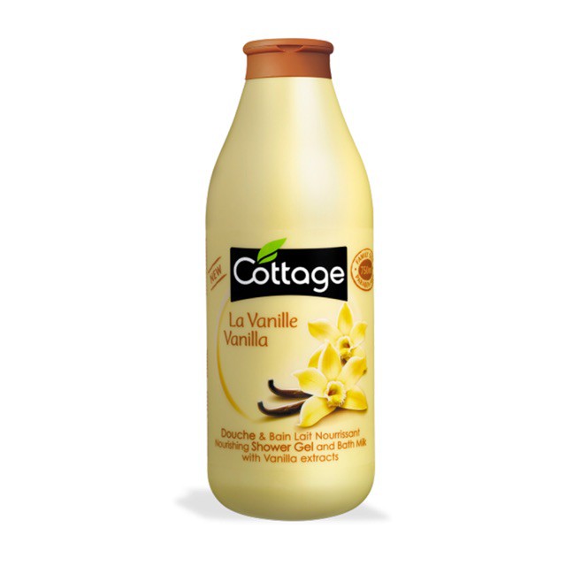 Sữa Tắm Dưỡng Thể COTTAGE  La Vanille Vanila 750ml #Hương Vani