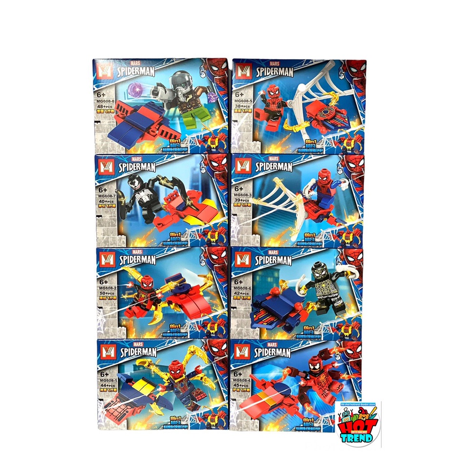 Bộ đồ chơi Lego lắp ghép xếp hình Iron Man, marvel lắp ráp 8IN1 hàng cao cấp No.2053 Super Heroes