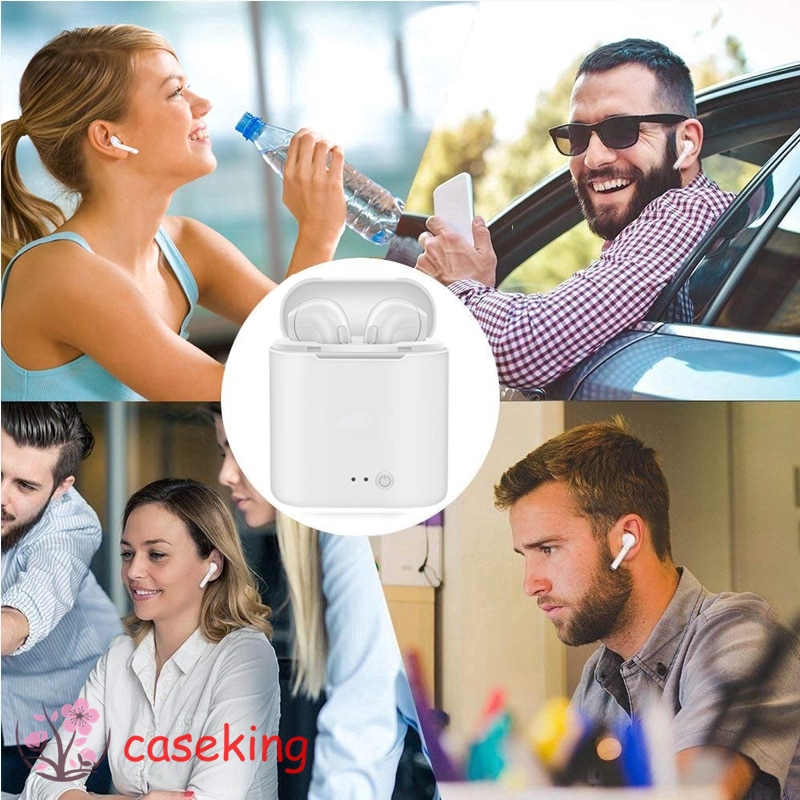 Tai Nghe Bluetooth Không Dây Mini Tws I7S Kèm Hộp Sạc Cho Iphone / Xiaomi / Airpods