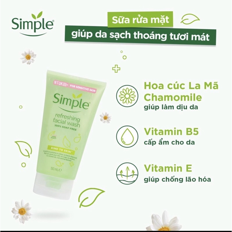 Bộ sản phẩm chăn sóc da Simple