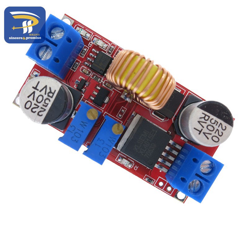 Mạch sạc pin Lithium XL4015 DC-DC 5A có đèn LED