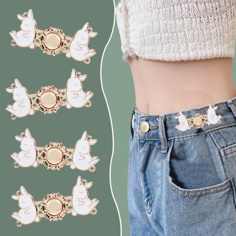 Ghim Cài Thắt Lưng / Cài Quần Jean / Váy Hình Thỏ Hoạt Hình Có Thể Tháo Rời