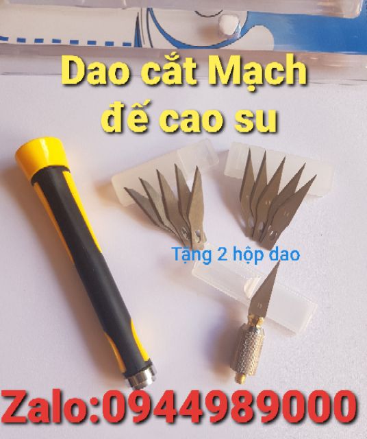 Dao Cắt Mạch Đế cao su cầm rất chắc chắn tặng kèm thêm 2 hộp lưỡi dao | BigBuy360 - bigbuy360.vn