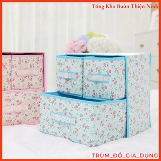 TỦ VẢI ĐỰNG ĐỒ 2 TẦNG 3 NGĂN MINI