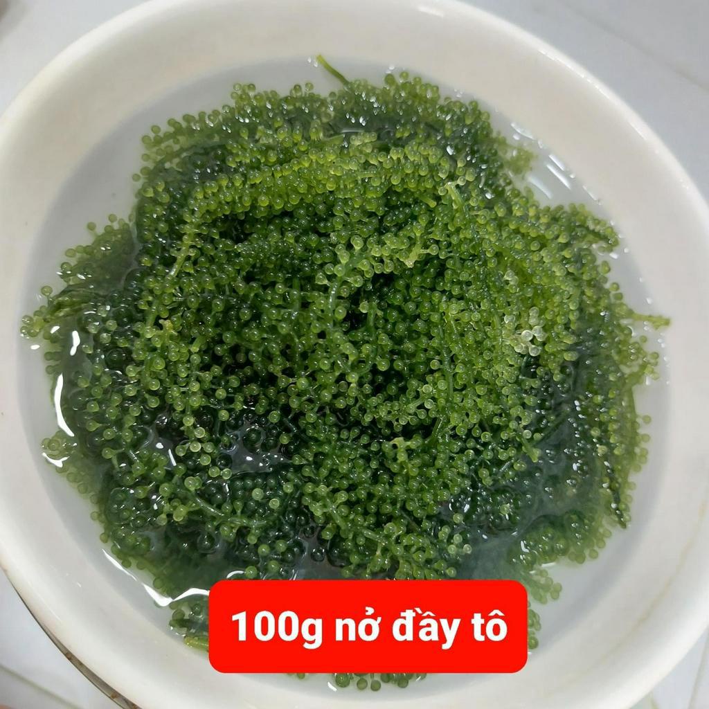 COMBO 2 GÓI RONG NHO TÁCH NƯỚC 100G, rong nho tách nước Khánh Hoà 100g - Thực phẩm sạch - tăng sức đề kháng