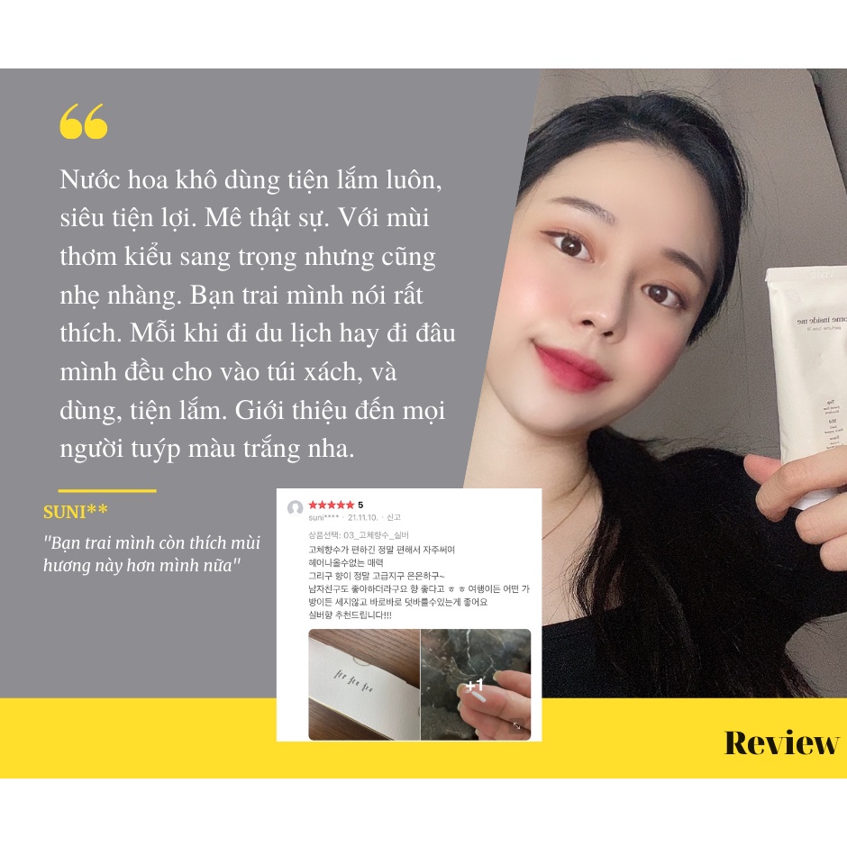 Nước Hoa Khô Dạng Kem Come inside me 40ml, Nước Hoa Nữ Chuẩn Auth Hàn Quốc Hương thơm tươi mát, ngọt ngào, sang trọng