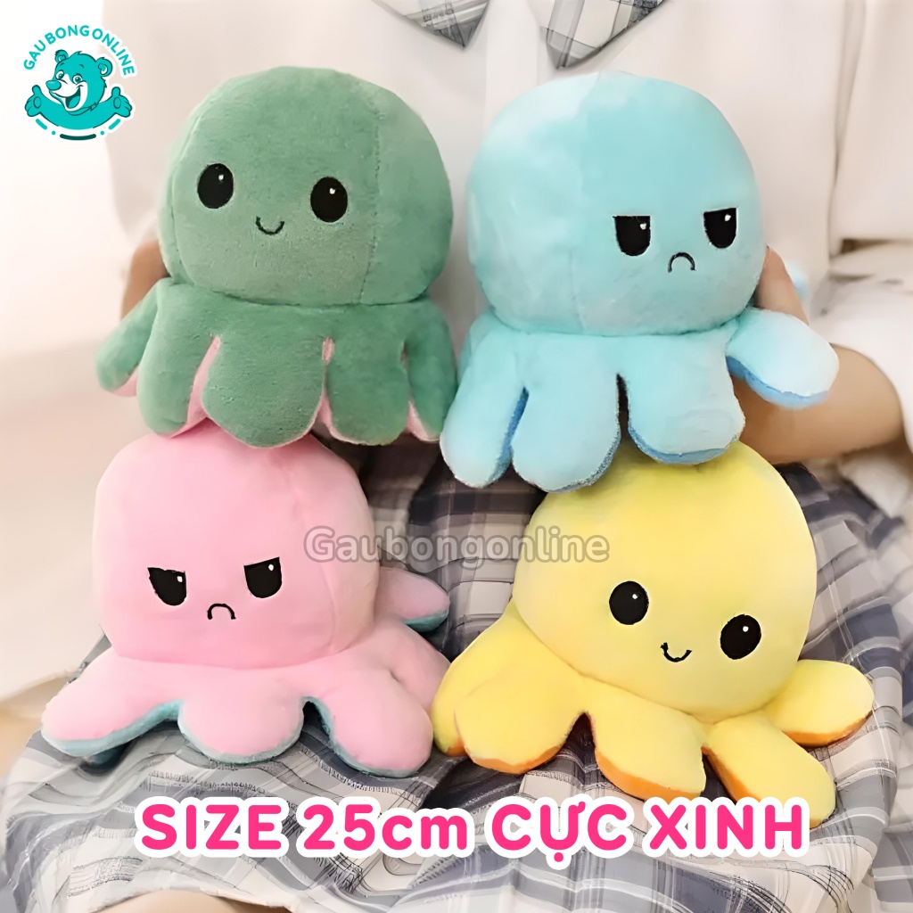 Bạch Tuộc Cảm Xúc Bông 2 Mặt Size To 25cm - 40cm - 70cm | Gấu Bông Online.