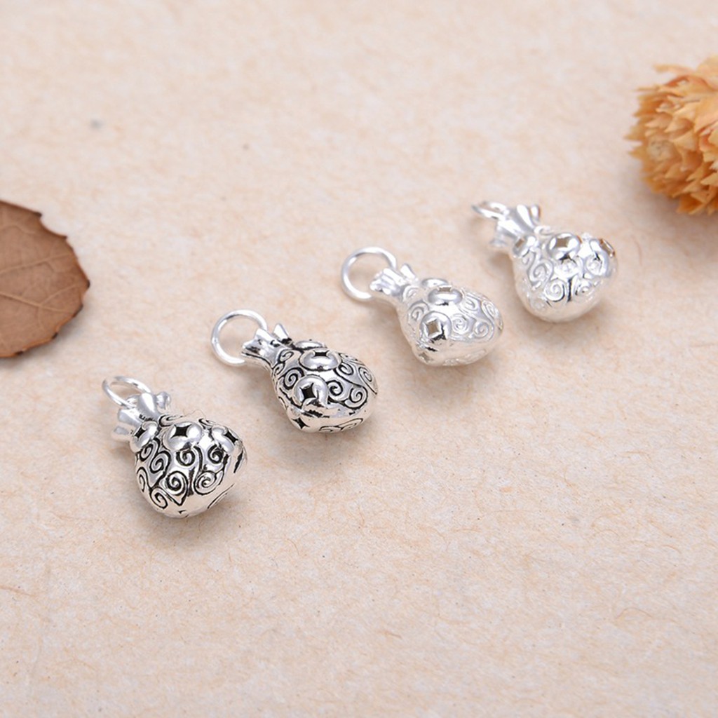 Charm bạc túi tài lộc treo - NQ Jewelry